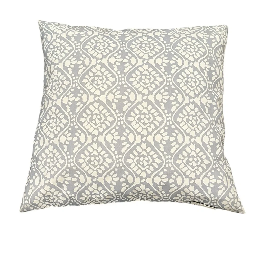 Pottery Barn Gray Cream Decorative Accent Throw Pillow